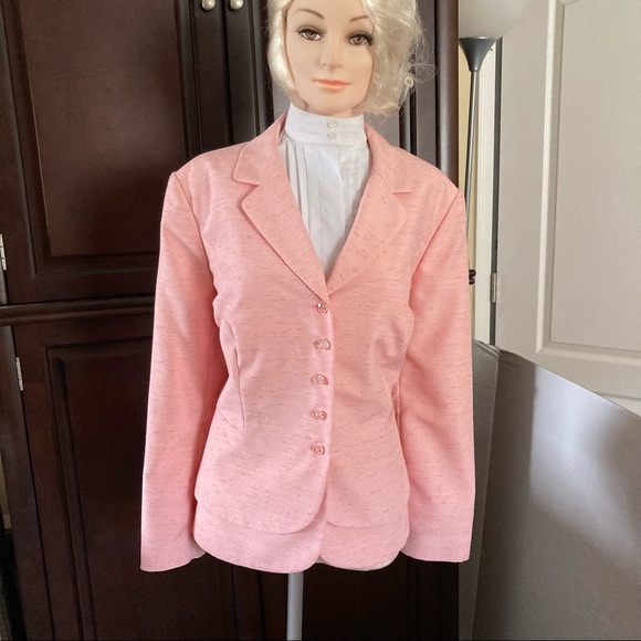 Emily Pink Formal Blazer Plus Size 16W Buttoms up - Picture 2 of 16